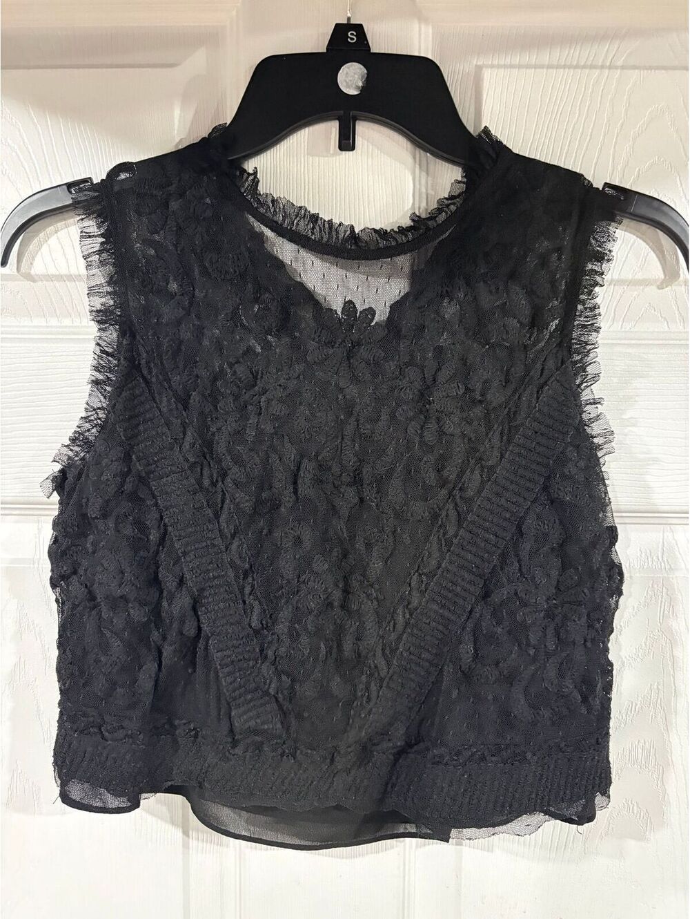 #247 Zara collection black lace top